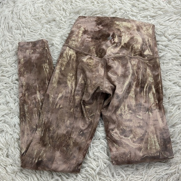 Lululemon Align High-Rise Pant 25" *Shine Diamond Dye Misty Shell Cacao Diffuse - Picture 3 of 6